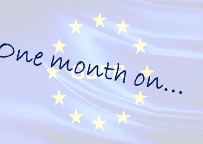 GDPR one month on…