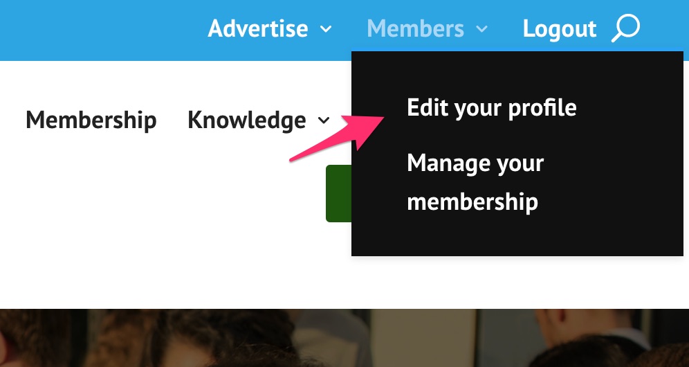 Edit your profile