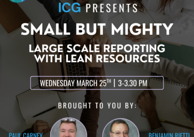 RECORDING: Small But Mighty – Large Scale Reporting With Lean Resources